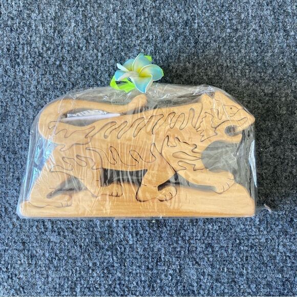 Handmade Wooden Tiger Puzzle - Picture 1 of 3